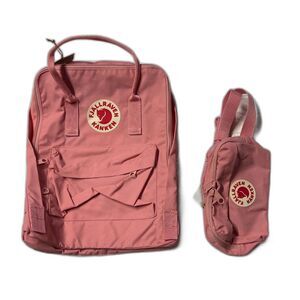 NWT Scandinavian Fjällräven Kånken Backpack & Hip Pack Gift Set – Light Pink